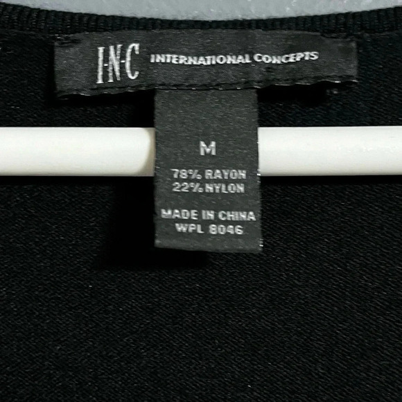 INC International concepts black tan dress size medium - Picture 3 of 5